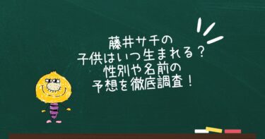 藤井サチの子供はいつ生まれる？性別や名前の予想を徹底調査！