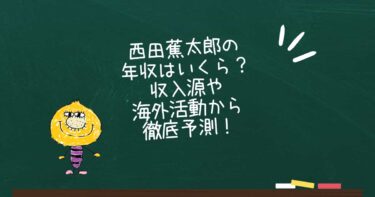 西田蕉太郎の年収はいくら？収入源や海外活動から徹底予測！